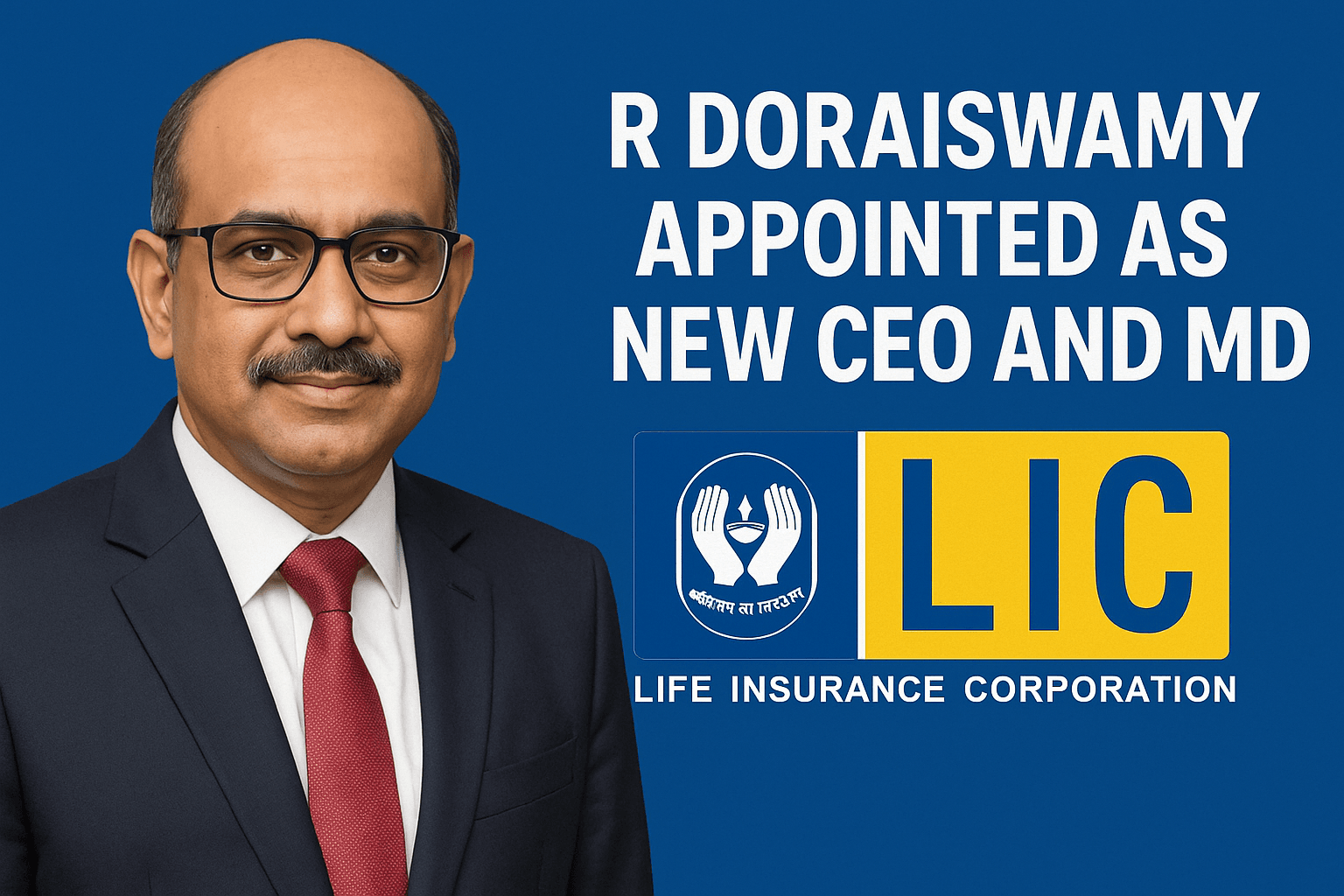 R Doraiswamy appointed as new CEO and MD of Life Insurance Corporation of India (LIC)