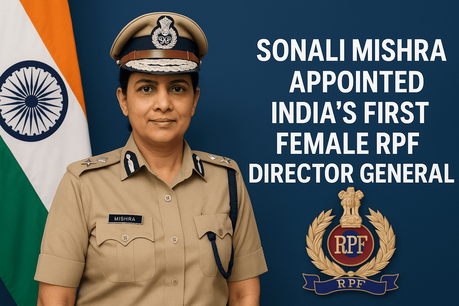 Sonali Mishra appointed India’s first female RPF Director General