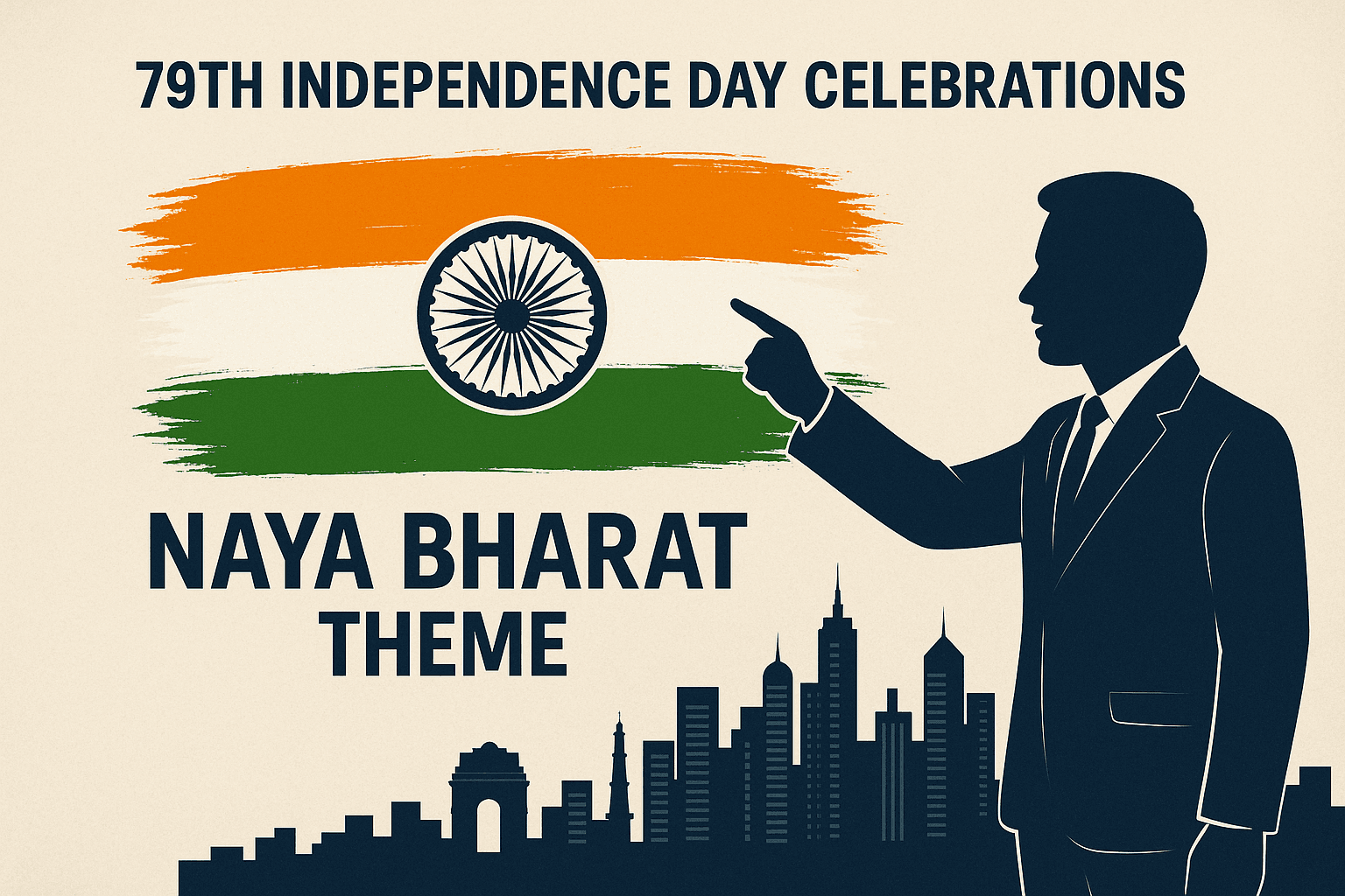79th Independence Day Celebrations - Naya Bharat Theme