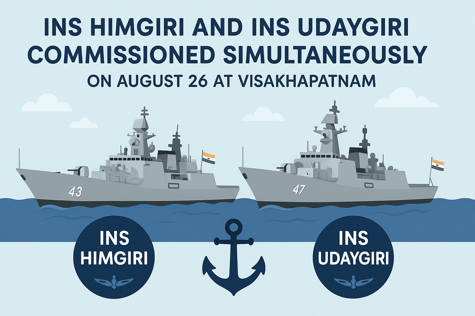 INS Himgiri and INS Udaygiri commissioned simultaneously