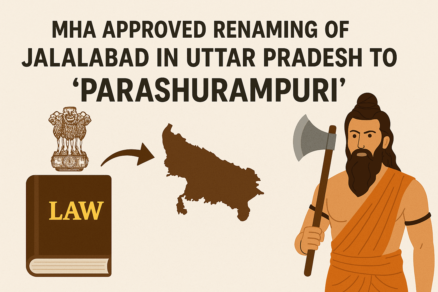 MHA approved renaming of Jalalabad in Uttar Pradesh to 'Parashurampuri