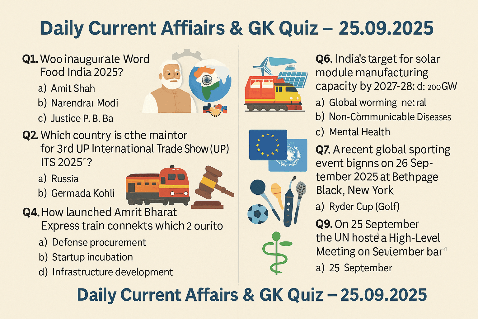 Daily Current Affairs & GK Quiz – 25.09.2025 | Daily GK Update