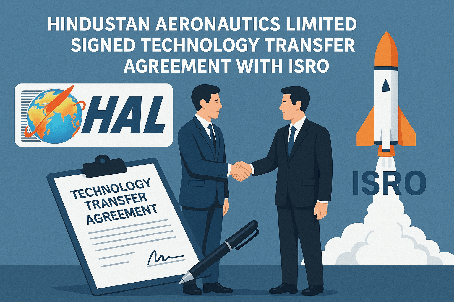 Hindustan Aeronautics Limited (HAL) signed technology transfer agreement with ISRO