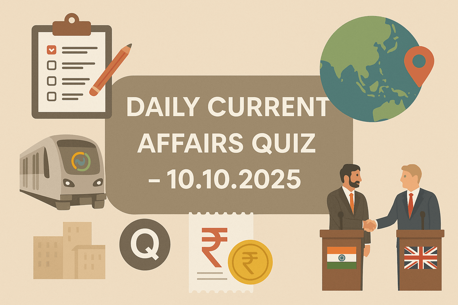 Daily Current Affairs Quiz for 10.10.2025