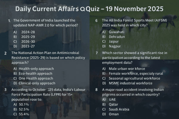 Daily Current Affairs Quiz 19 November 2025