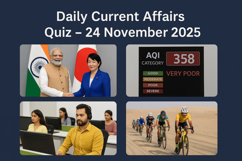 Daily Current Affairs Quiz – 24 November 2025 | Daily GK Update