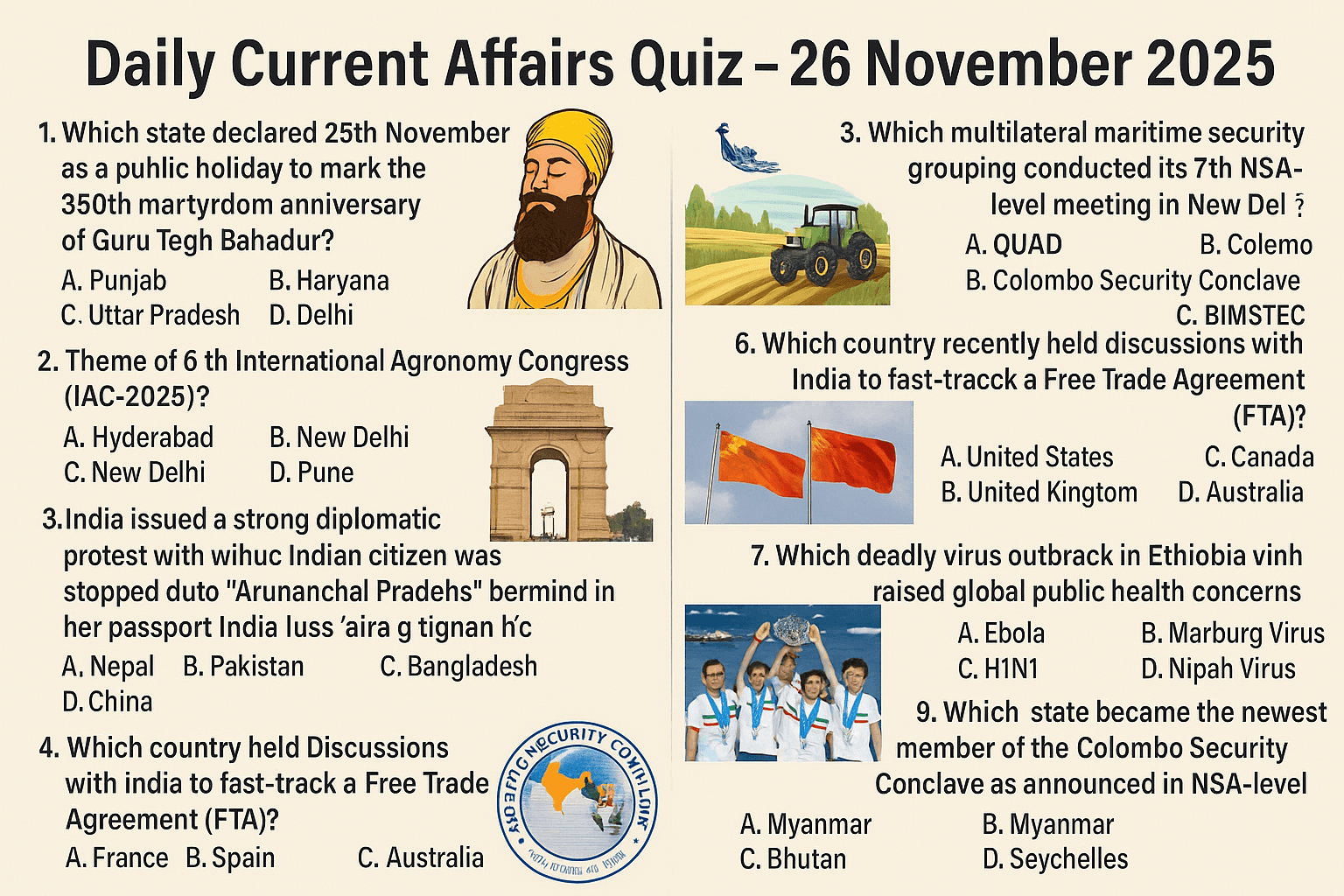 Daily Current Affairs Quiz 26 November 2025