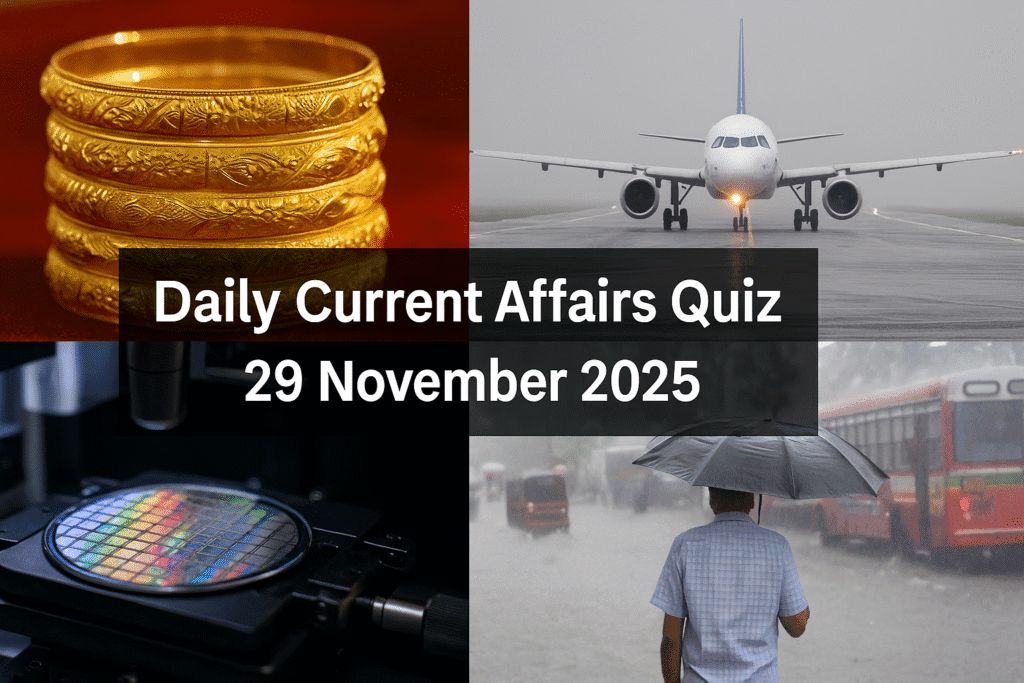 Daily Current Affairs Quiz – 29 November 2025 | Daily GK Update