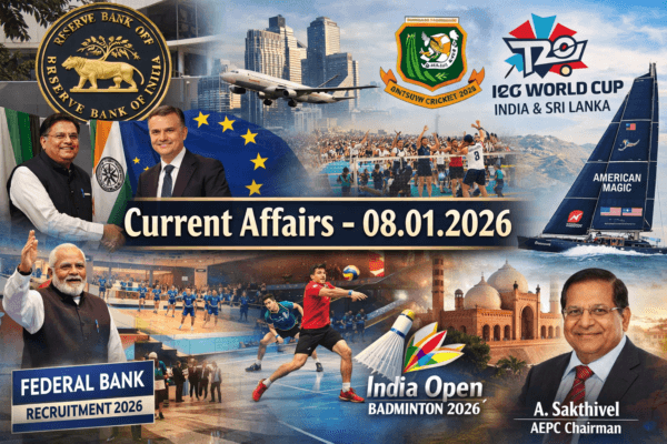 Current Affairs - 08.01.2026