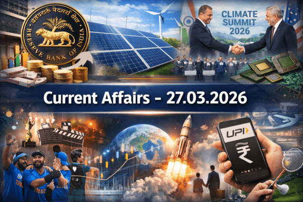 Current Affairs – 27.03.2026