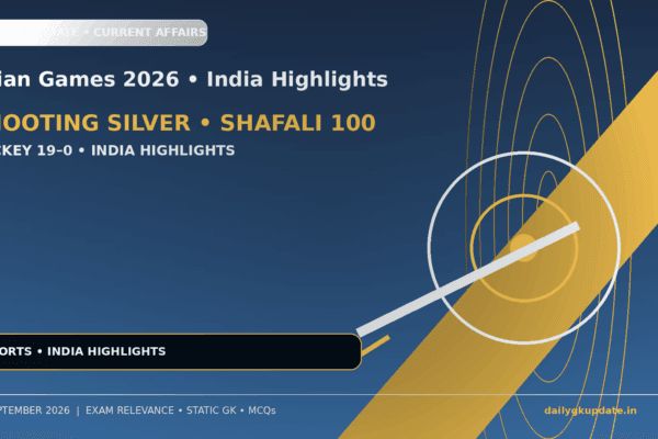 Asian Games 2026 India shooting silver Shafali Verma century hockey