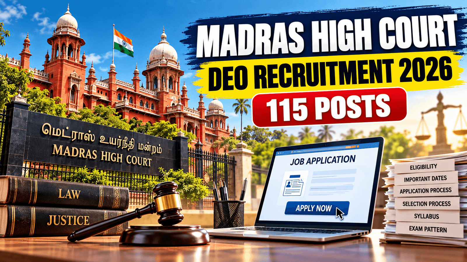 Madras High Court DEO Recruitment 2026 featured image for 115 Data Entry Operator posts