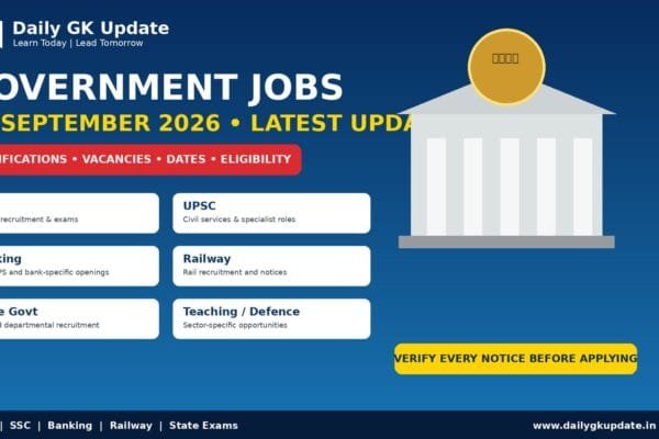 Government jobs on 16 September 2026 covering SSC, ISRO, UP Super TET, UPPSC and active recruitment updates