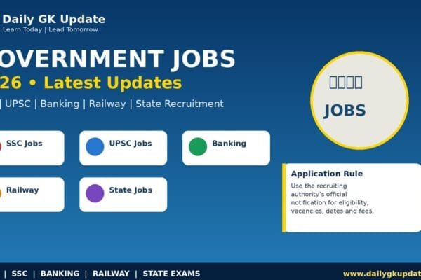 Government Jobs 2026 latest SSC UPSC banking railway and state recruitment updates