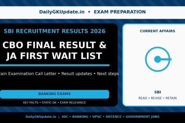 SBI Recruitment Results 2026 CBO final result and Junior Associate first wait list