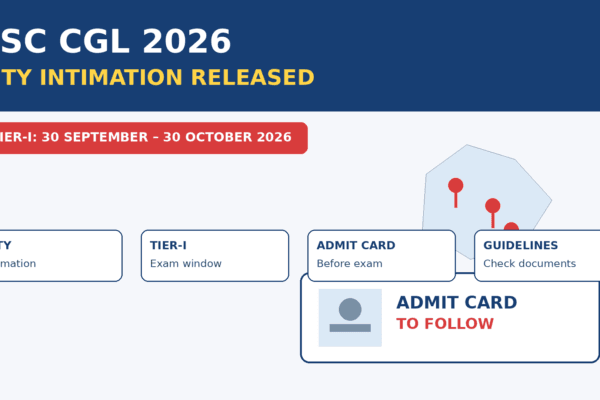 SSC CGL 2026 City Intimation featured image