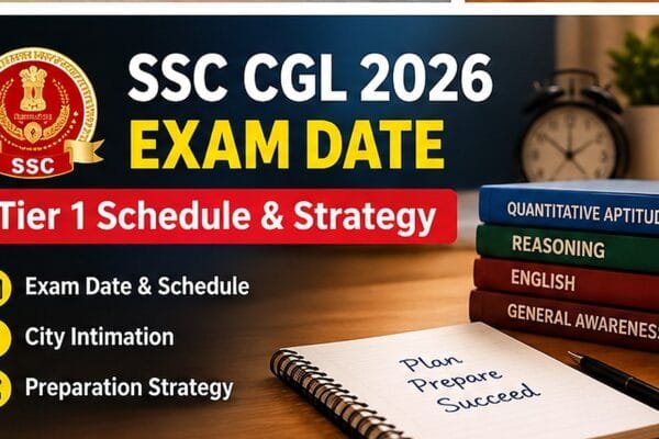 SSC CGL 2026 exam date with Tier 1 schedule city intimation and preparation strategy