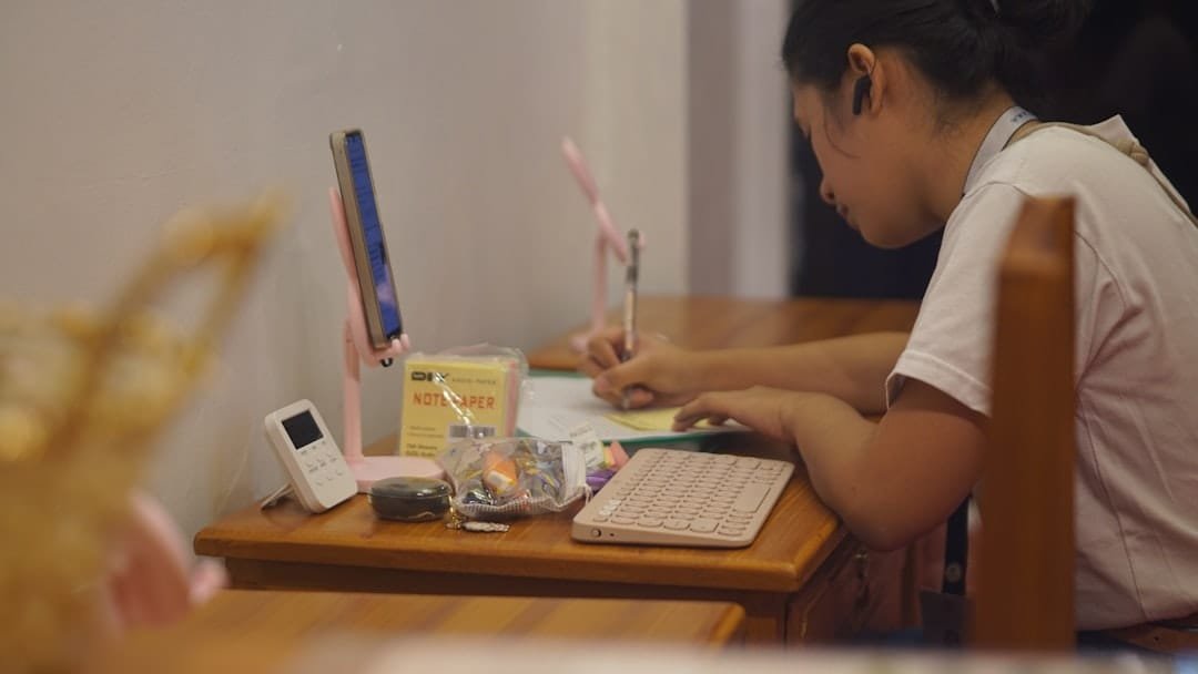 Student preparing for a competitive computer-based examination