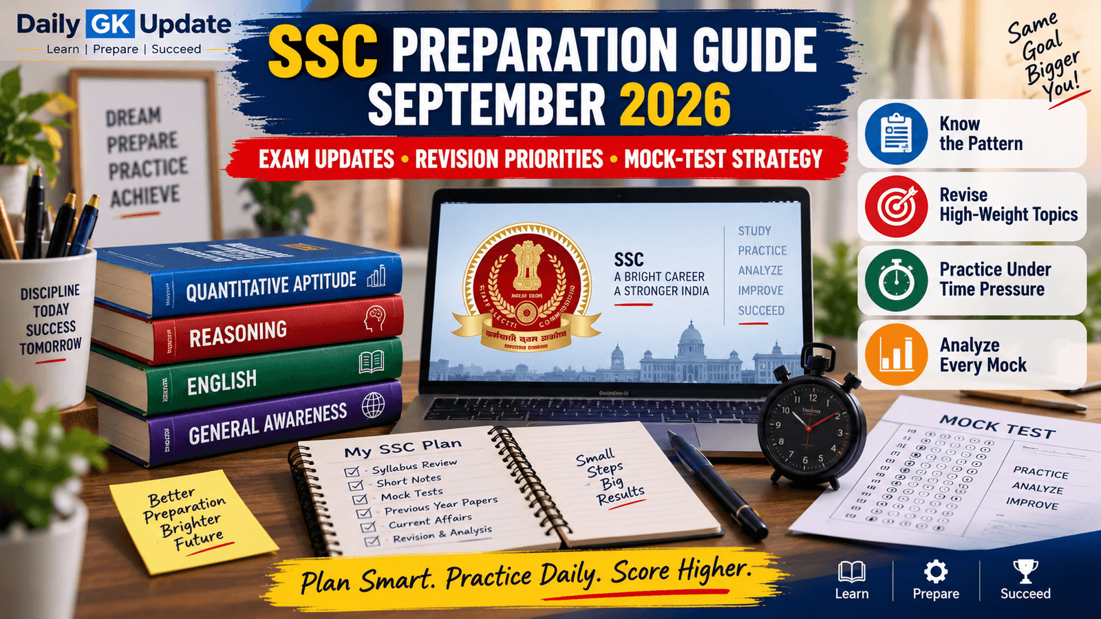 SSC Preparation Guide September 2026 with exam updates, revision priorities and mock test strategy