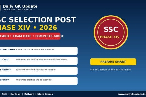 SSC Selection Post Phase XIV 2026 admit card and exam day preparation guide
