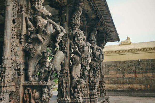 Ancient South Indian stone temple architecture for Sangam Age history