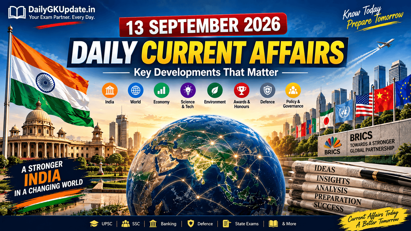 News in Focus 13 September 2026 explaining BRICS Summit developments and their significance for India