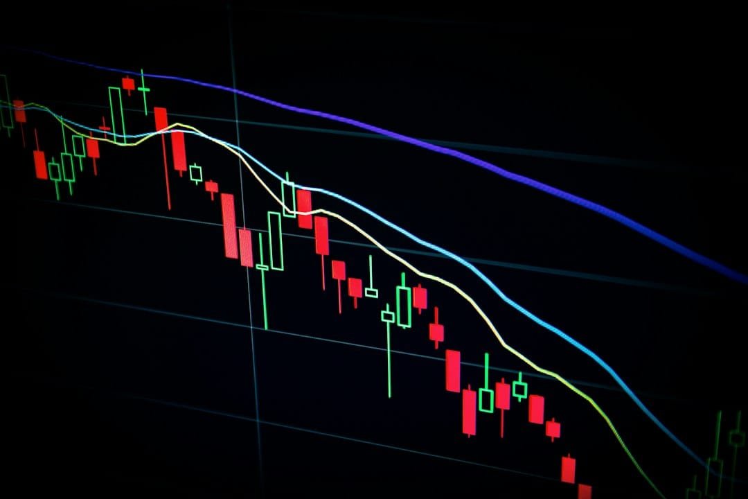 Stock market chart illustrating digital securities and financial markets