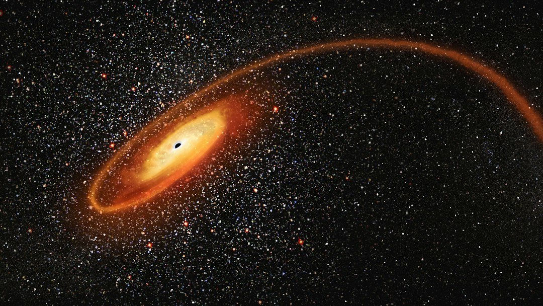 Artist's concept of a black hole and surrounding accretion disk