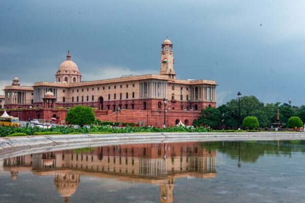 Indian government buildings representing national policy and governance news