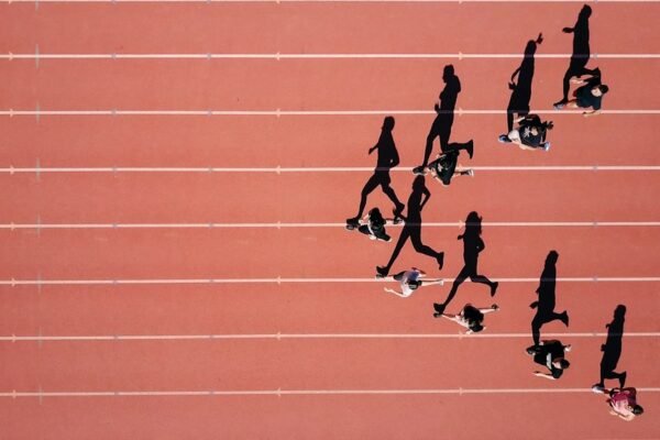 Illustrative running fitness activity; not a depiction of actual CAPF candidates