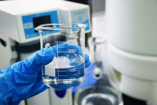 Laboratory water purification equipment representing research into wastewater filtration and treatment.