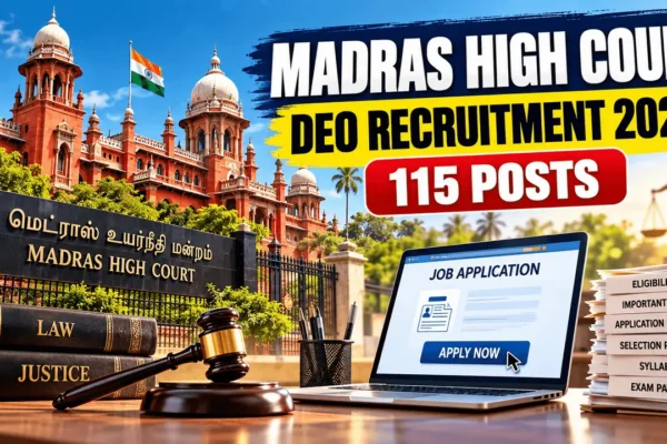 Madras High Court DEO Recruitment 2026