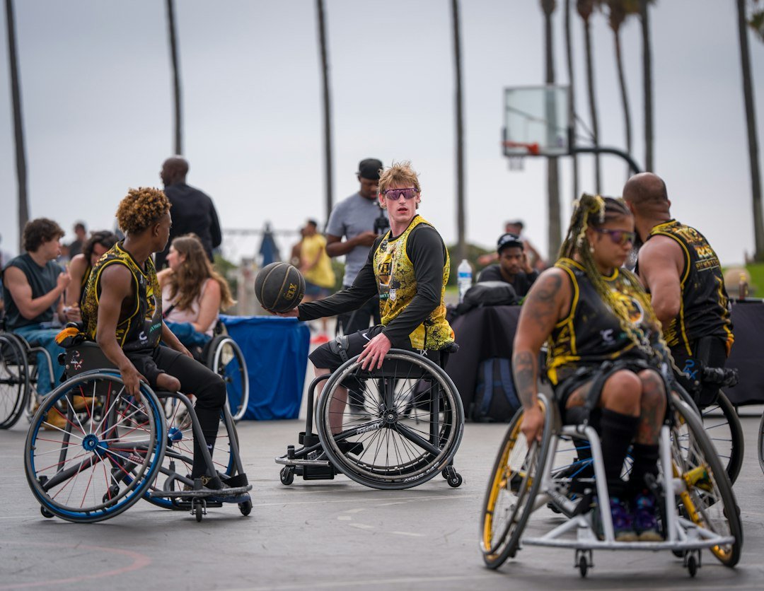 Wheelchair basketball athletes competing, illustrating adaptive sports at multi-sport para games